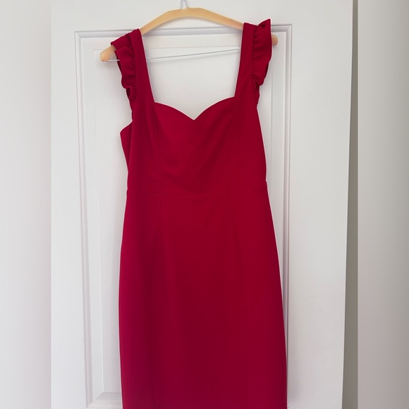 Lulu's Miriam Red Ruffled Bodycon Dress - Picture 3 of 5